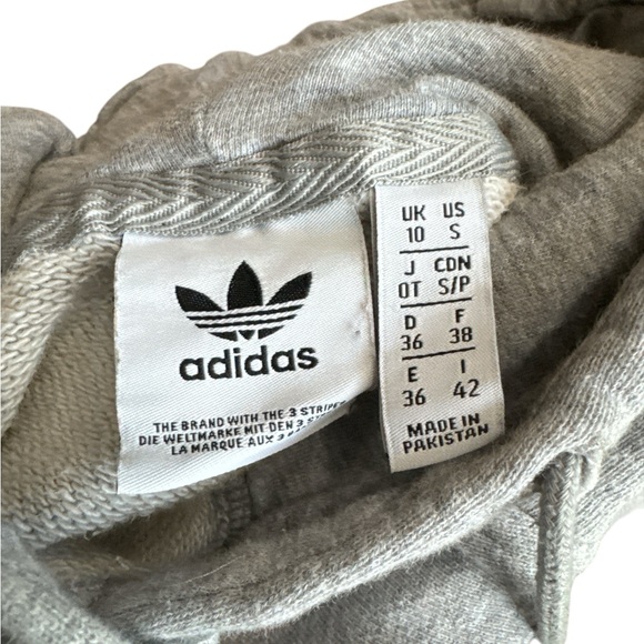 Adidas Unisex Men’s/Women’s Gray Spell Out Hoodie Size‎ Small Logo Hooded - Picture 7 of 9